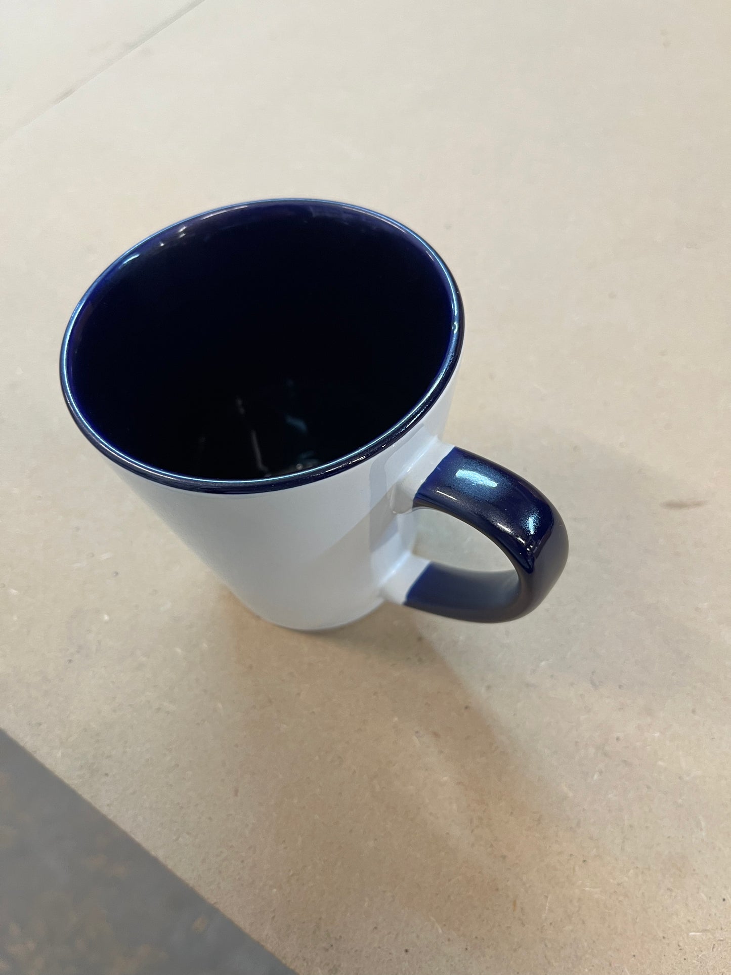 12oz two tone Cobalt Blue Latte Mug