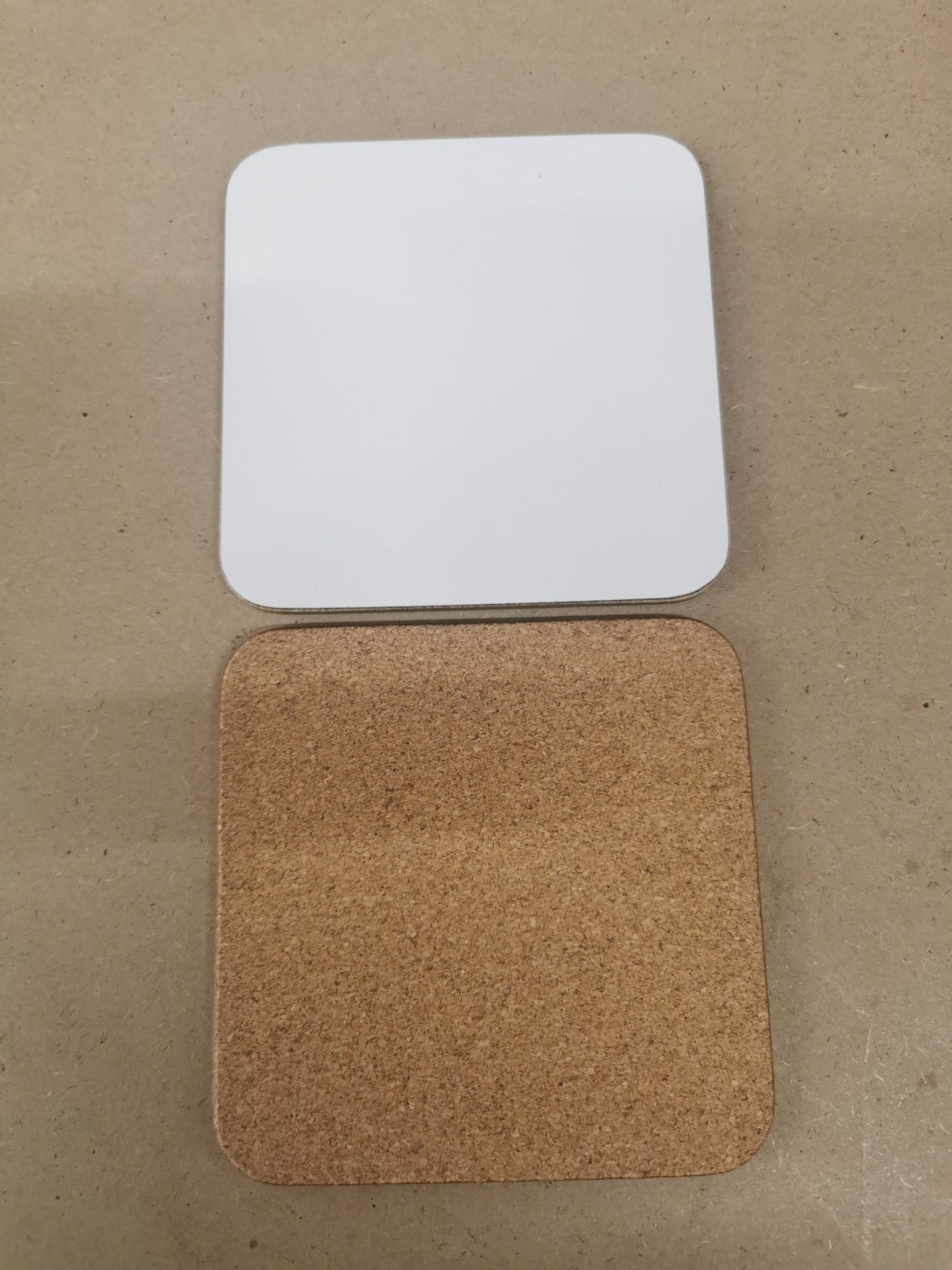 CORK backed Coaster - 10cm Square - MATT finish - artcoasterprinting