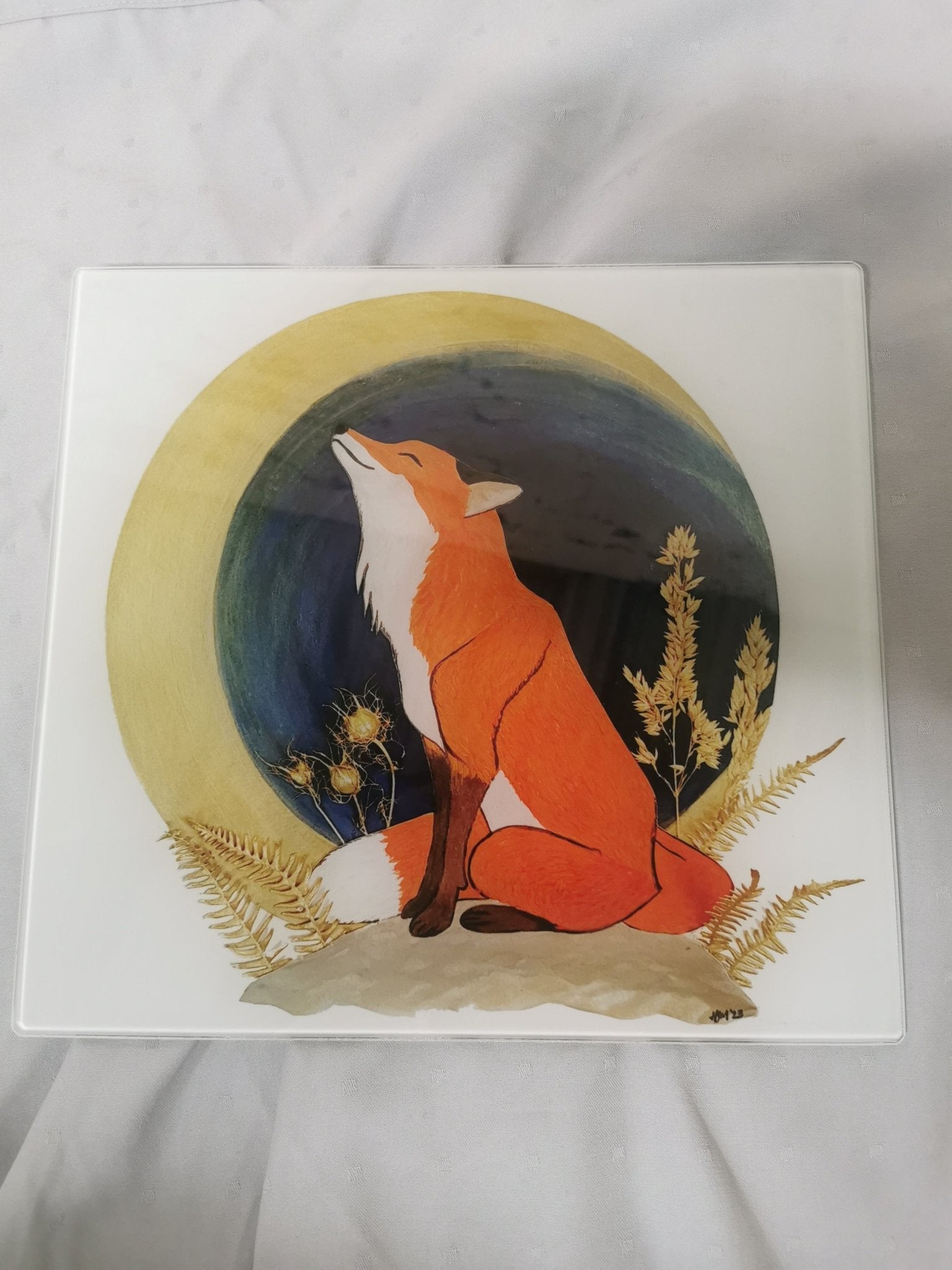 Glass Chopping Board 28x30cm Smooth Finish - artcoasterprinting