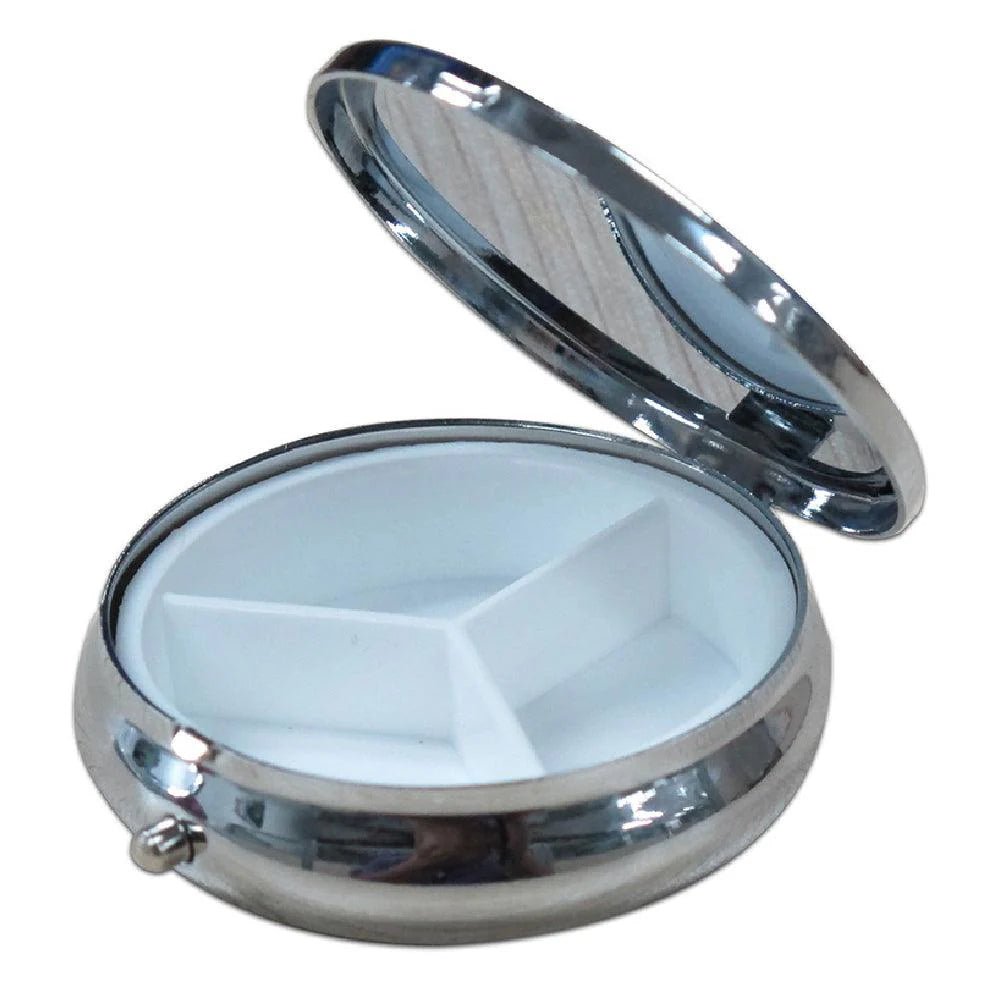Small Pill Box - Round - With mirror - artcoasterprinting