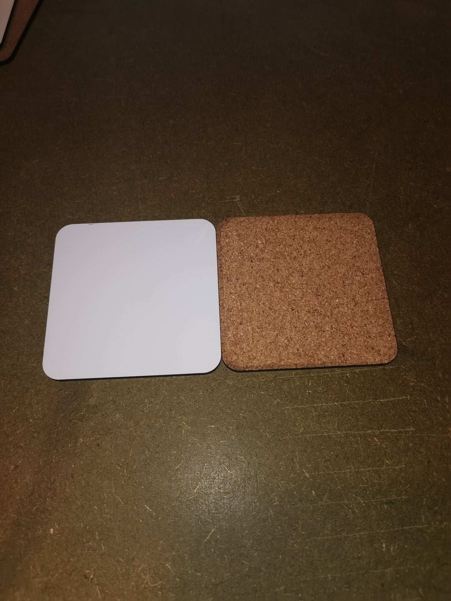CORK backed Coaster 9.5cm Square gloss finish artcoasterprinting