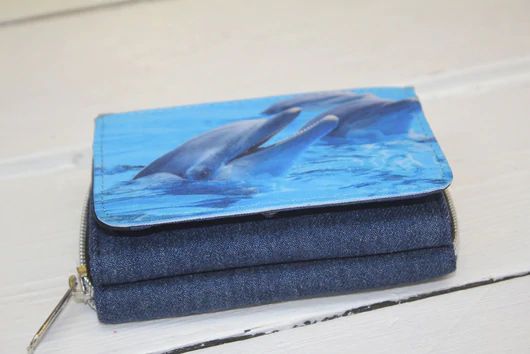 Denim Canvas Purse - artcoasterprinting