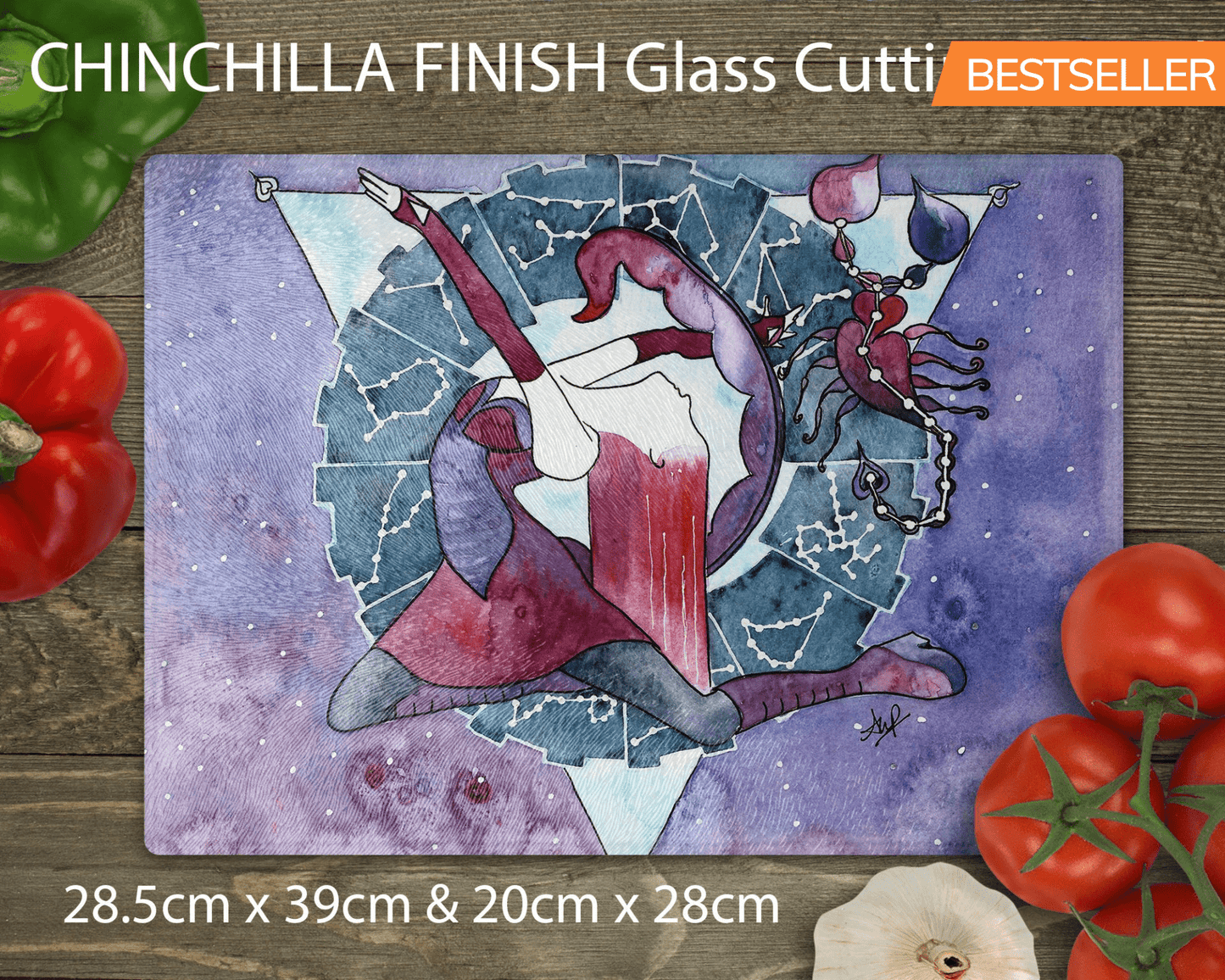 Glass Chopping Board (A3) Smooth Finish - artcoasterprinting
