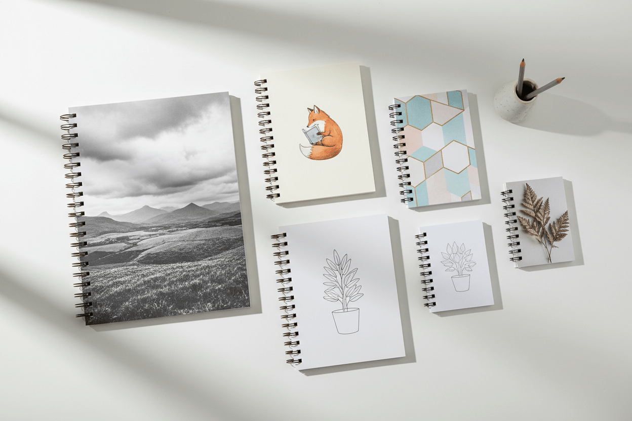 Custom Printed Notebooks for Artists | Art Coaster Printing ...