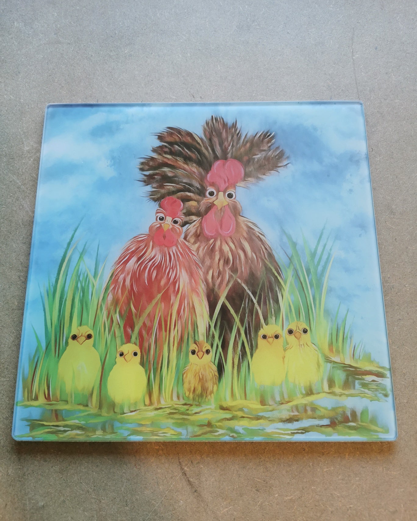 Glass Chopping Board 30x30cm Smooth Finish