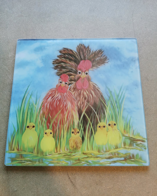 Glass Chopping Board 30x30cm Smooth Finish