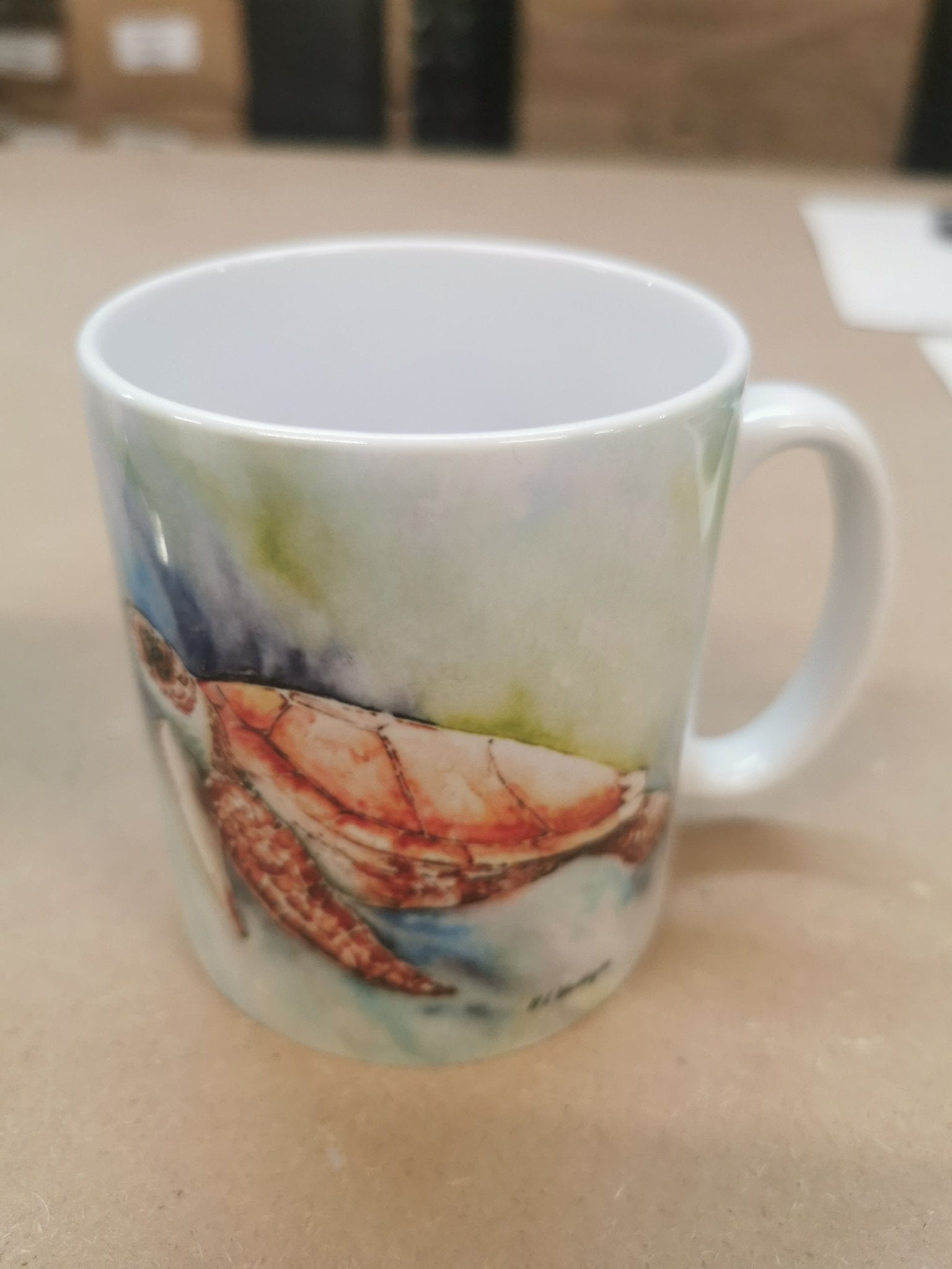 10 oz promotional white mug - artcoasterprinting