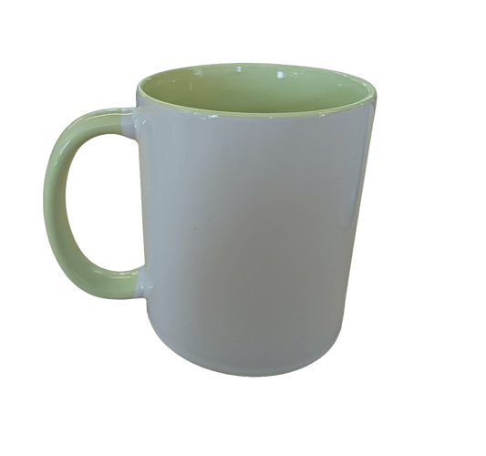 11oz two tone Baby Green Mug - artcoasterprinting