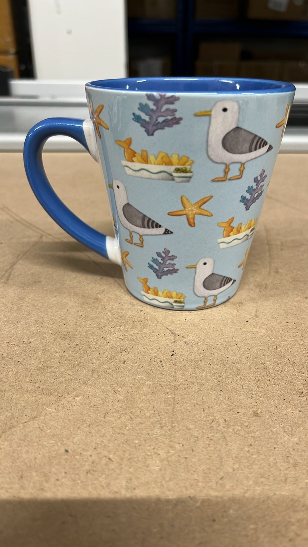 12oz two tone Cambridge Blue Latte Mug - artcoasterprinting