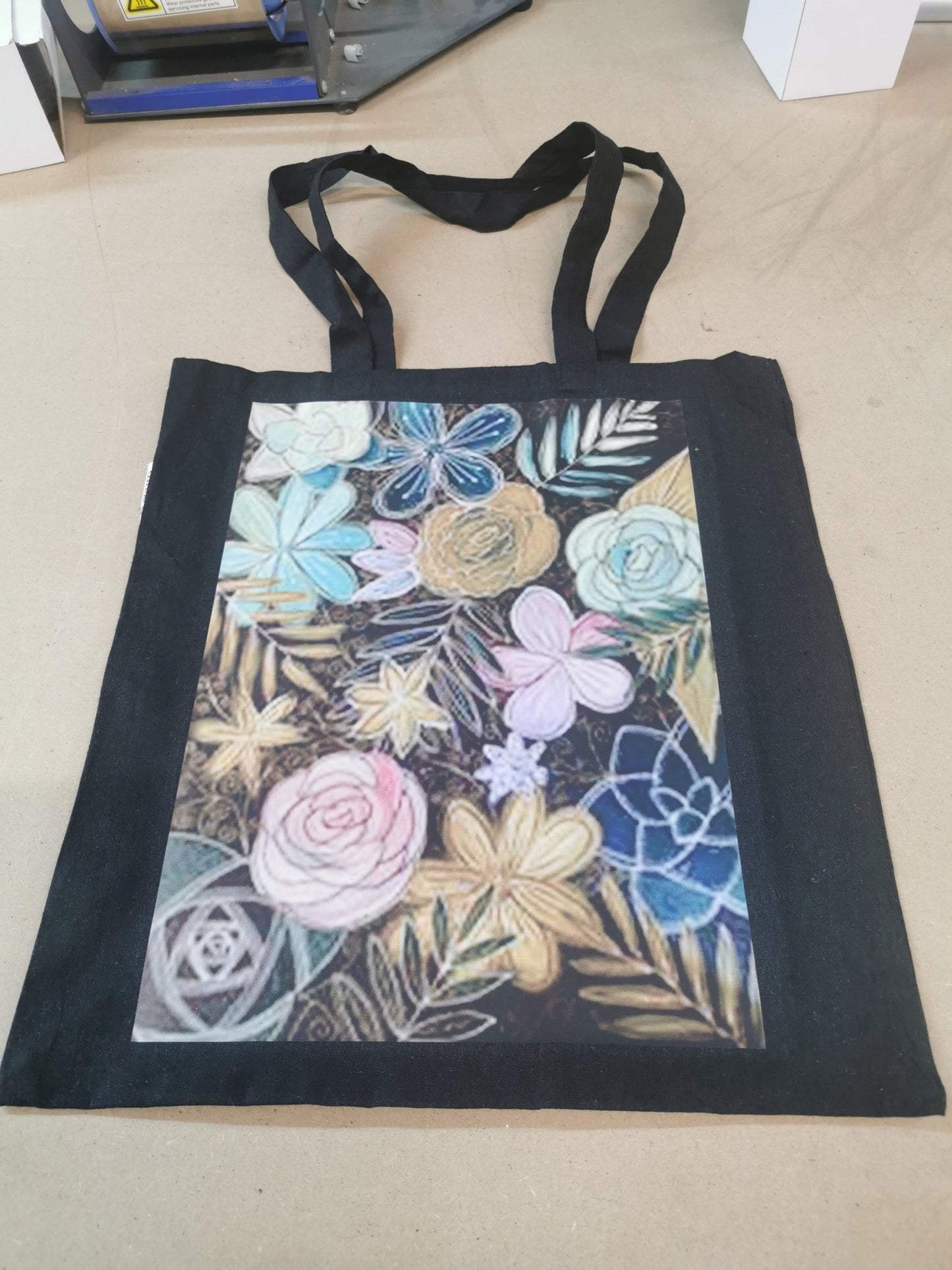 5oz Recycled Cotton Totebag - Black - artcoasterprinting