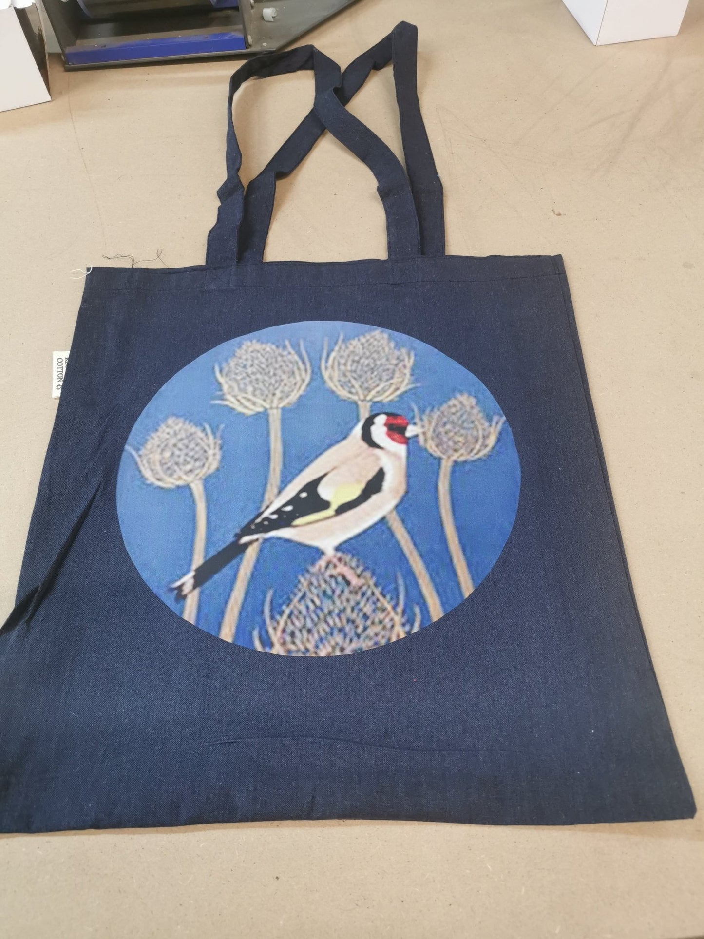 5oz Recycled Cotton Totebag - Navy - artcoasterprinting