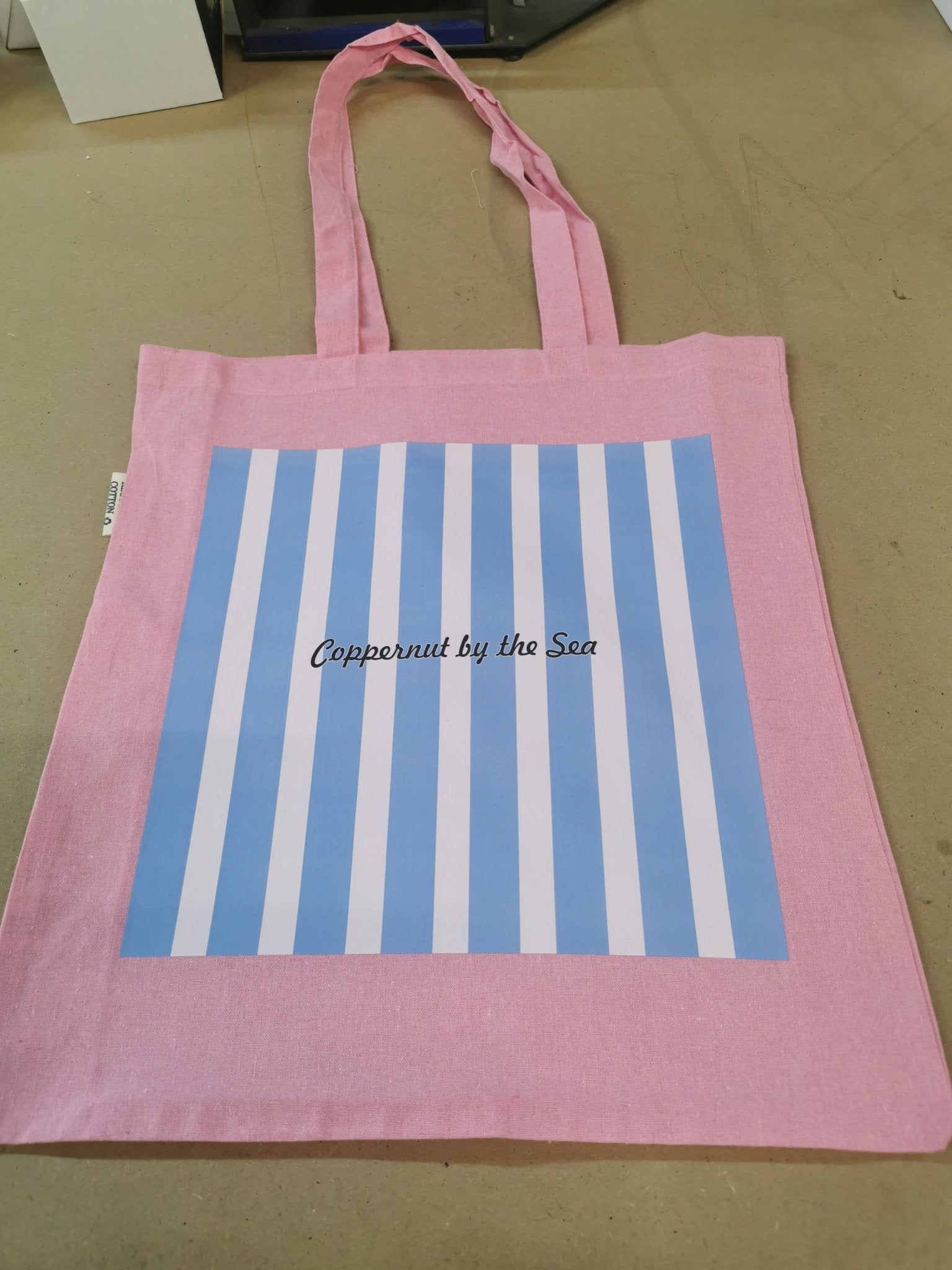 5oz Recycled Cotton Totebag - Pink - artcoasterprinting