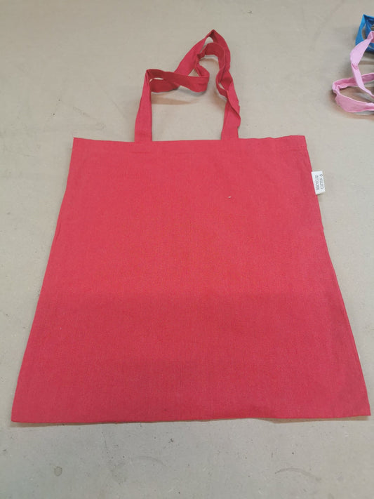 5oz Recycled Cotton Totebag - Red - artcoasterprinting