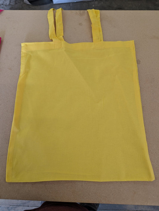 5oz Recycled Cotton Totebag - Yellow - artcoasterprinting