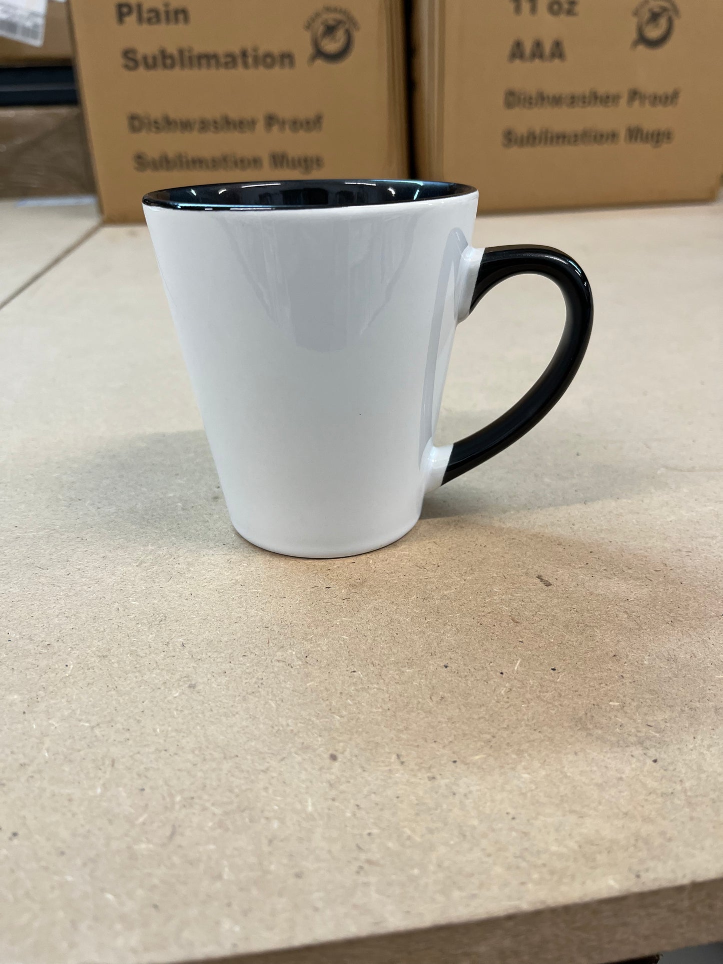 12oz two tone Black Latte Mug