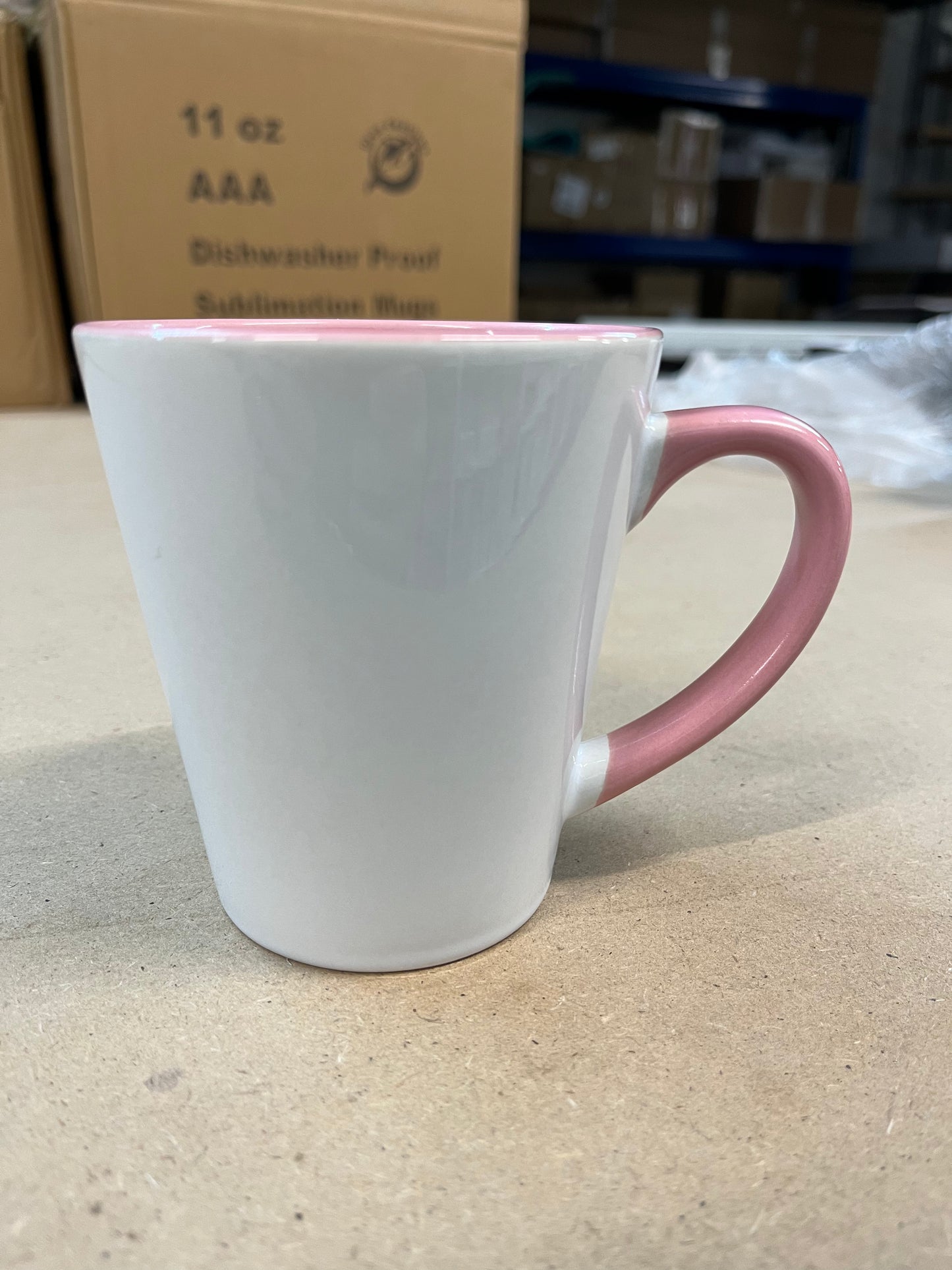 12oz two tone Pink Latte Mug