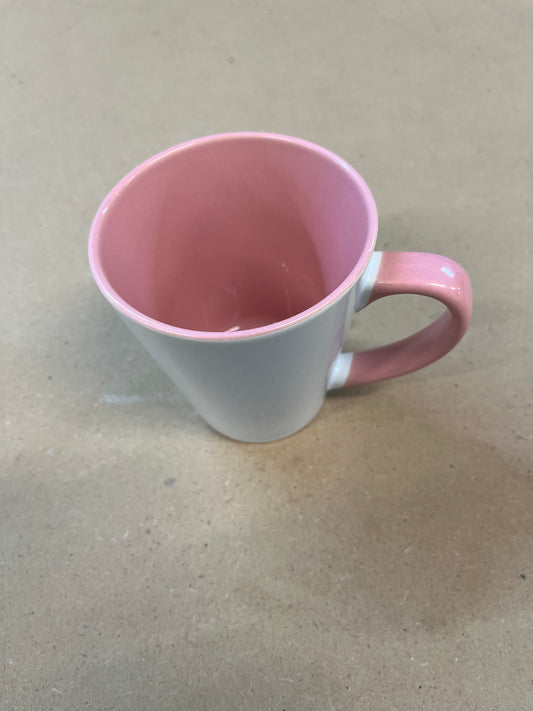 12oz two tone Pink Latte Mug