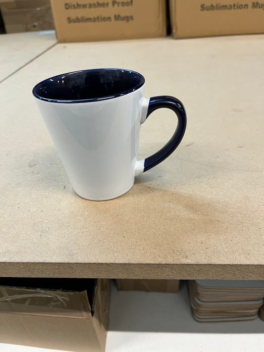 12oz two tone Cobalt Blue Latte Mug