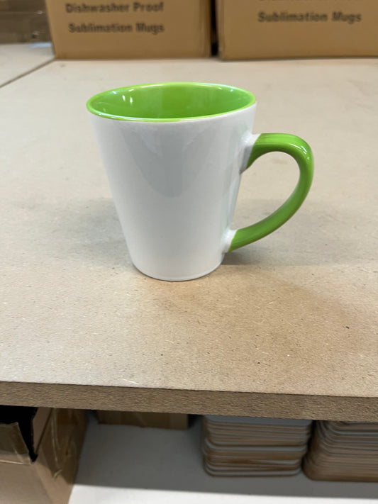 12oz two tone Light Green Latte Mug