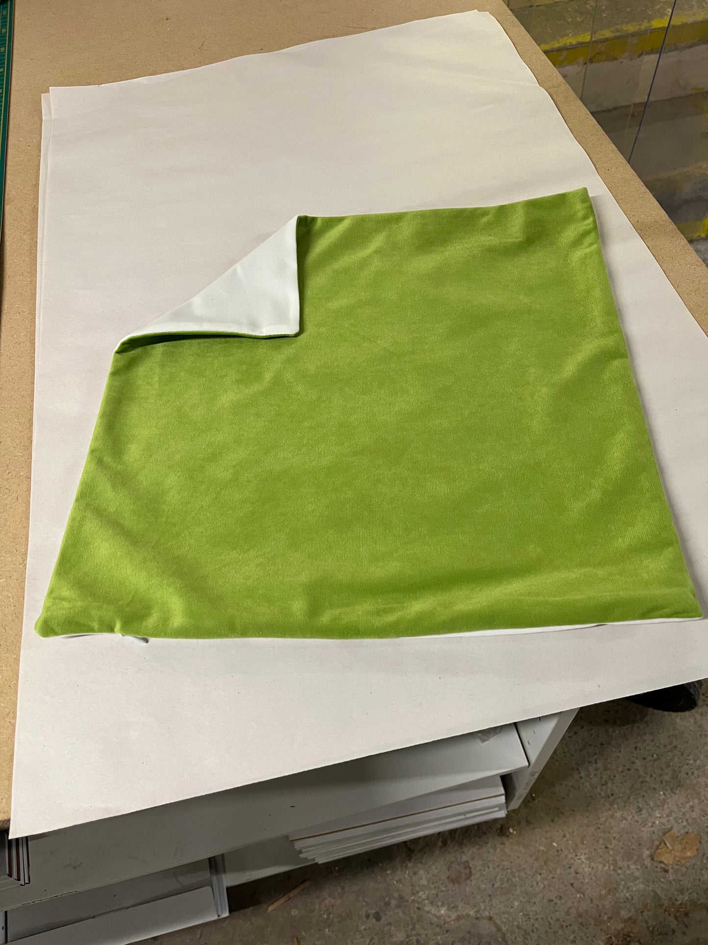 Cushion Cover - Soft Feel with full Green backing.