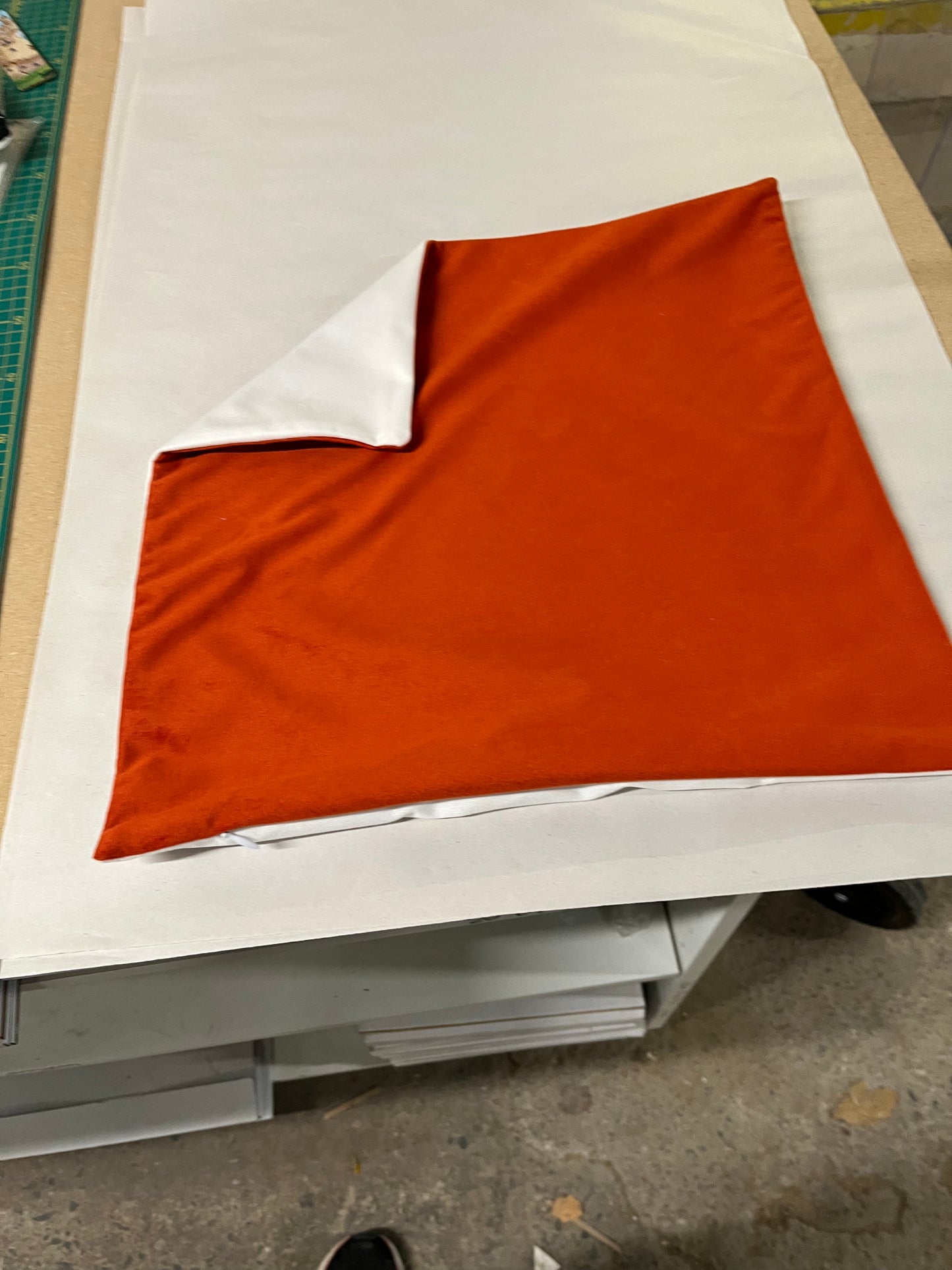 Cushion Cover - Soft Feel with full Orange backing.