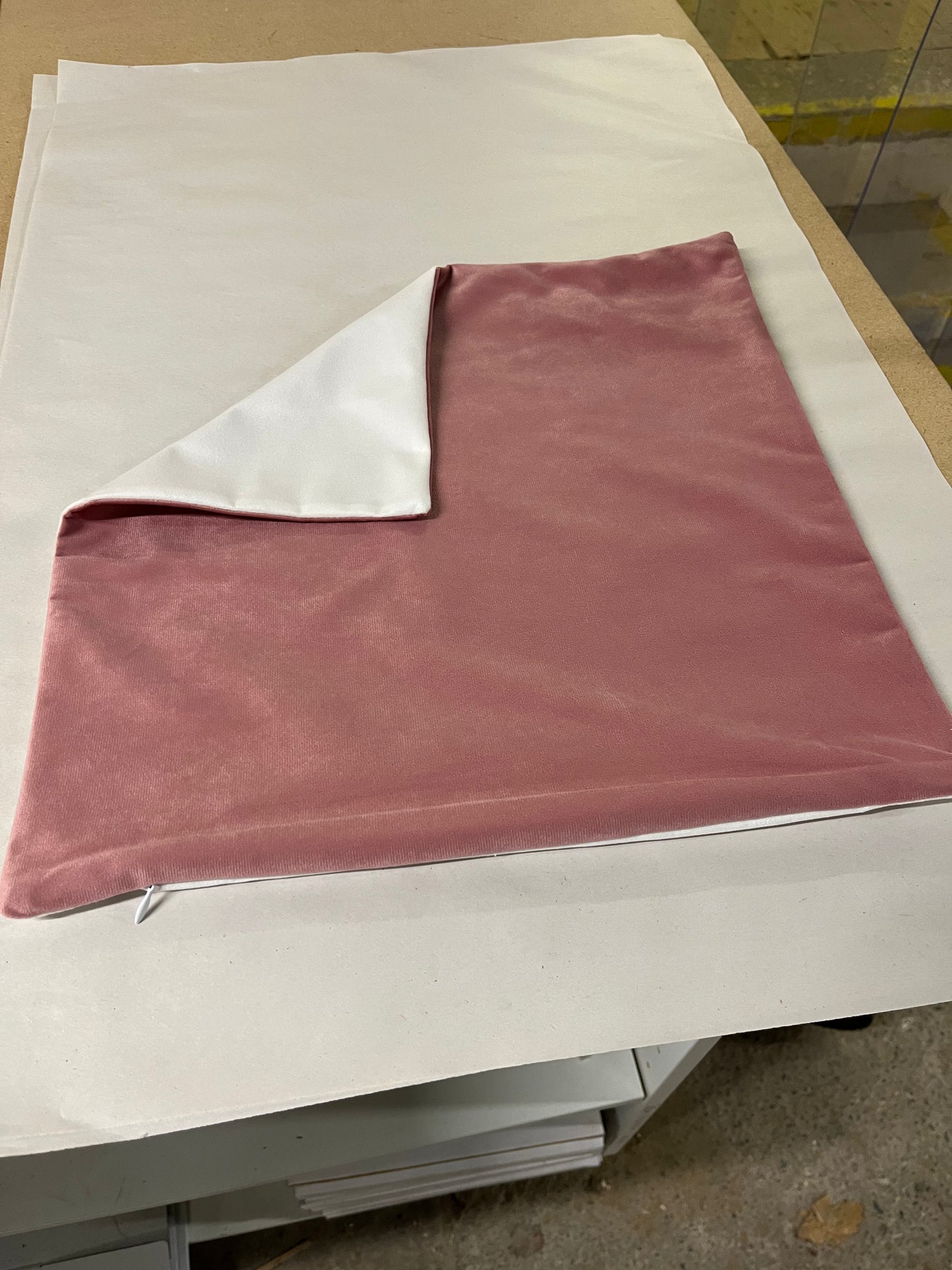 Cushion Cover - Soft Feel with full Pink backing.