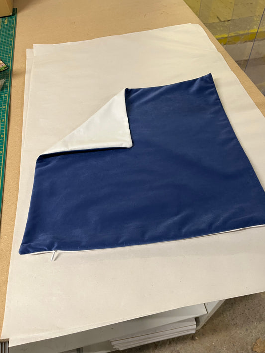 Cushion Cover - Soft Feel with full Blue backing.