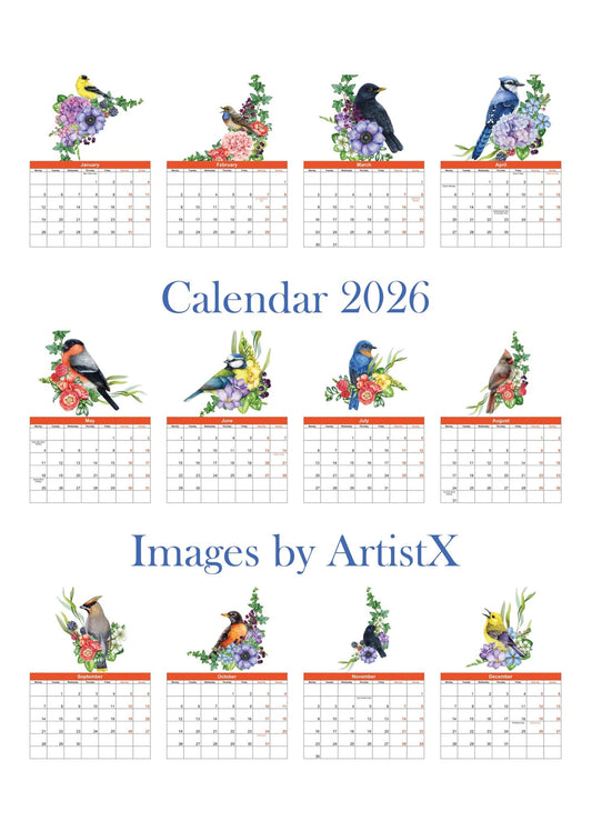 A4 wall calendar 2026 - artcoasterprinting