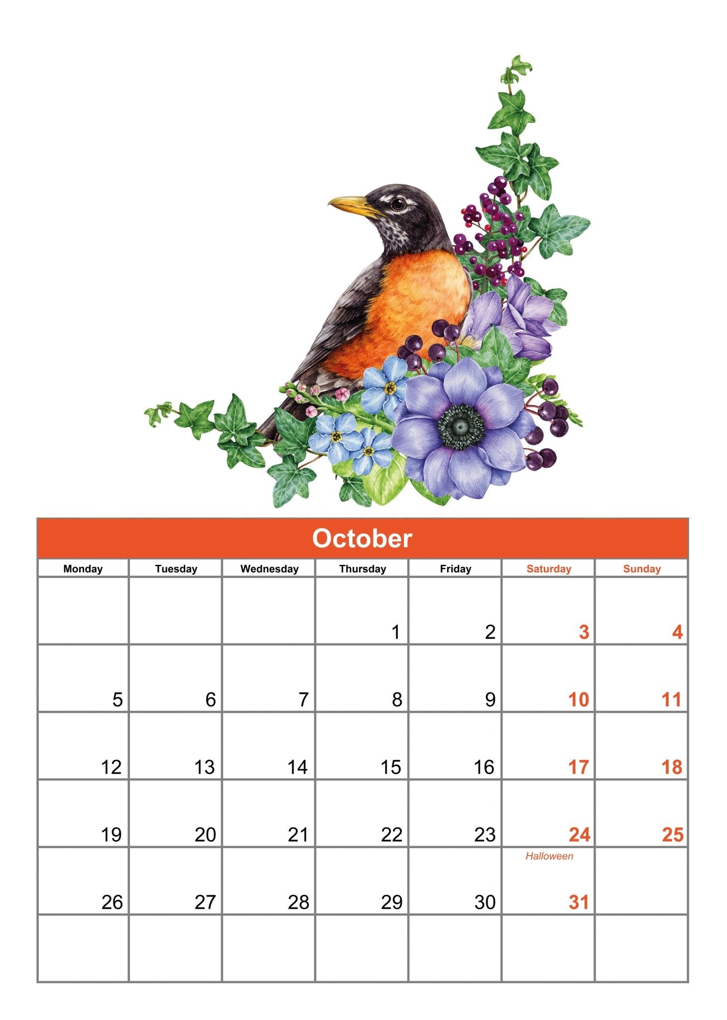 A4 wall calendar 2026 - artcoasterprinting