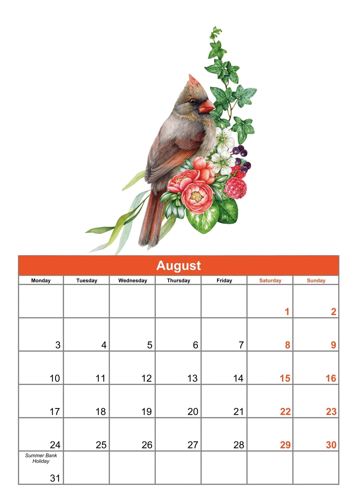 A4 wall calendar 2026 - artcoasterprinting