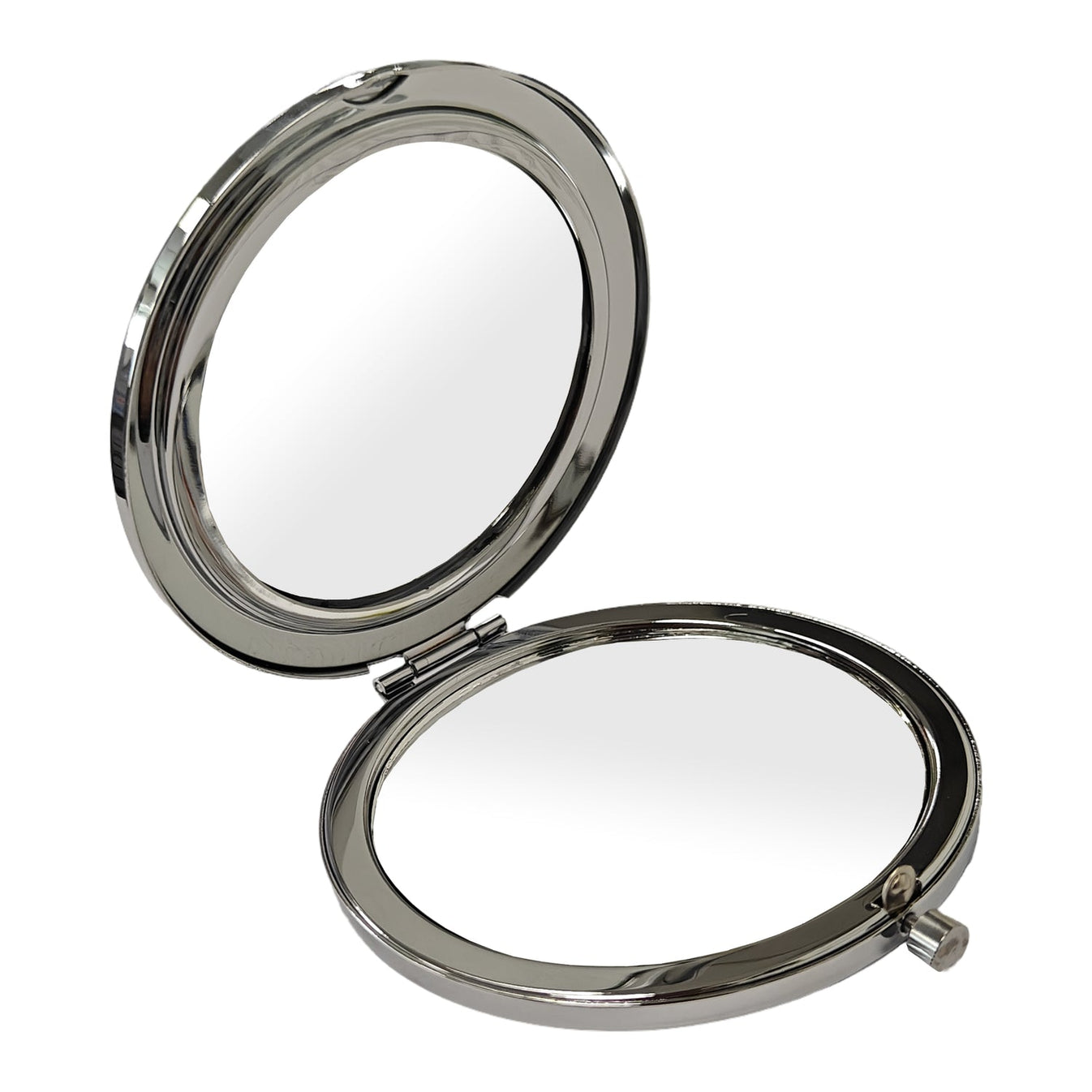 Chrome compact mirror with Push Button - Round – artcoasterprinting
