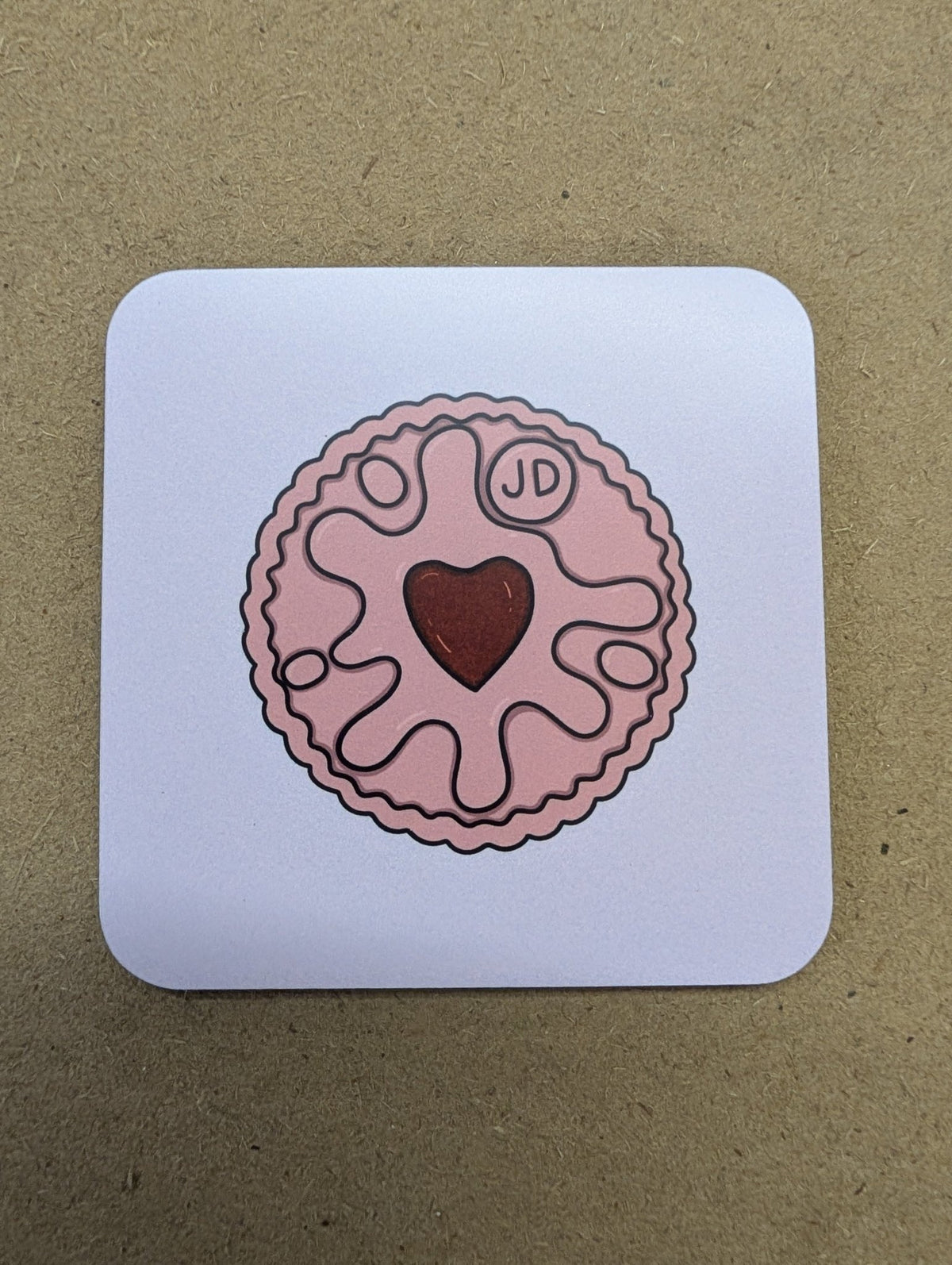 Coaster - 9.5cm Square - matt finish with cork backing - artcoasterprinting