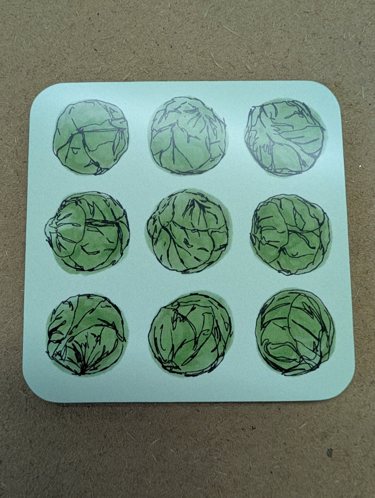 Coaster - 9cm Square - matt finish with cork backing - artcoasterprinting