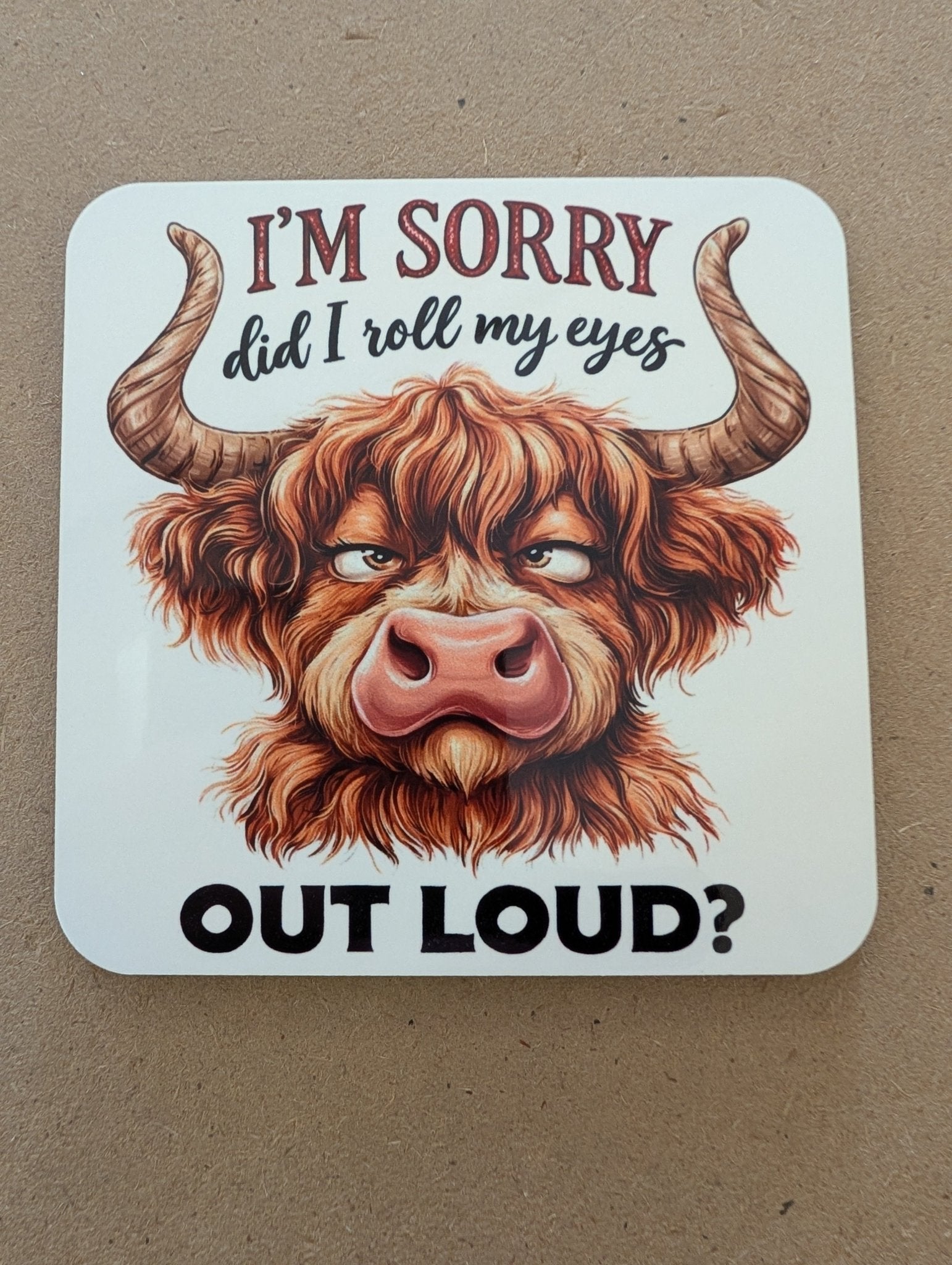 CORK backed Coaster - 10cm Square - gloss finish - artcoasterprinting