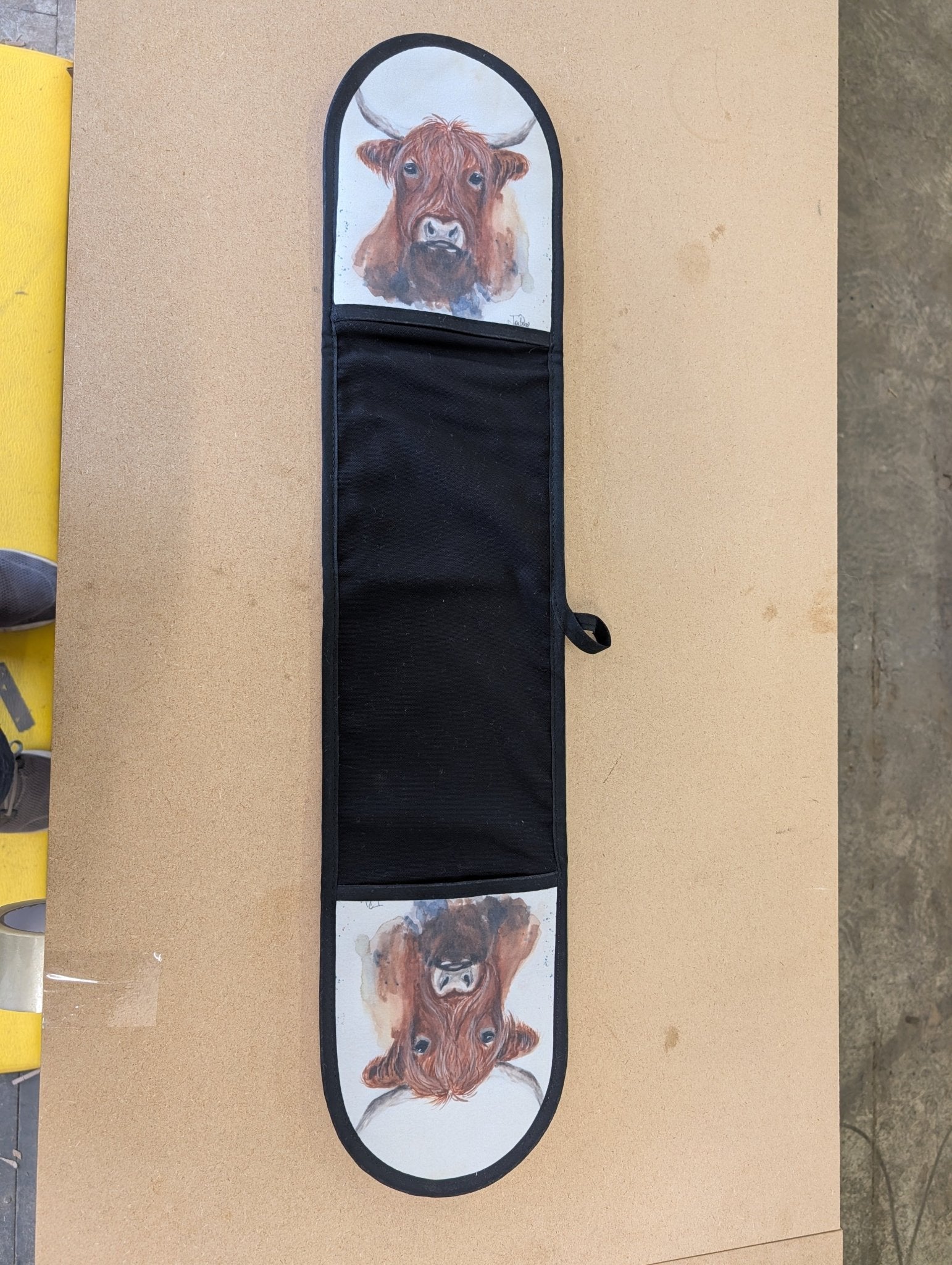 Double handed oven gloves - Black version - artcoasterprinting