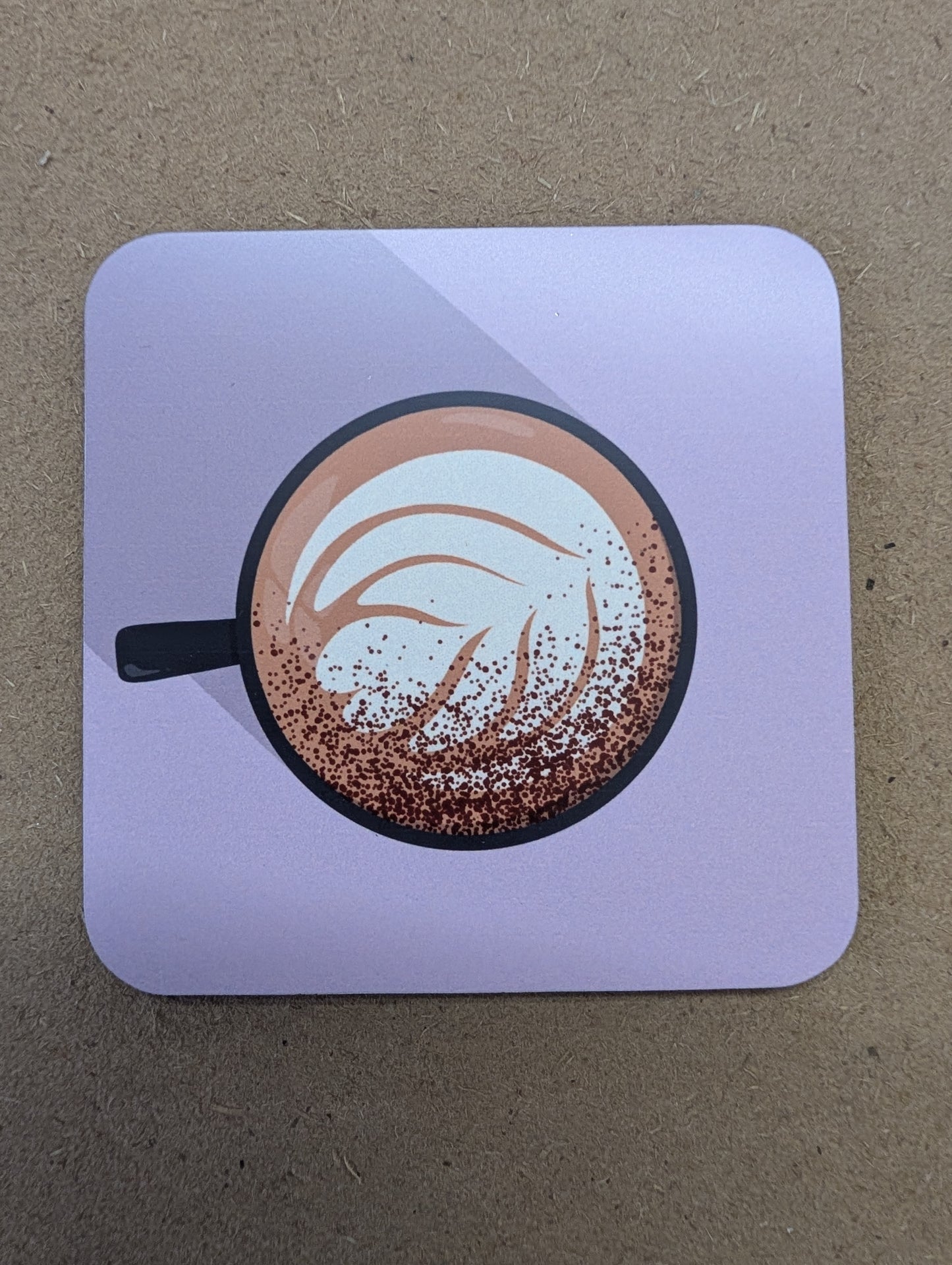 Coaster - 9.5cm Square - matt finish with cork backing