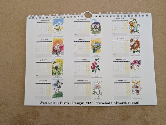 A4 wall calendar 2027 - Landscape