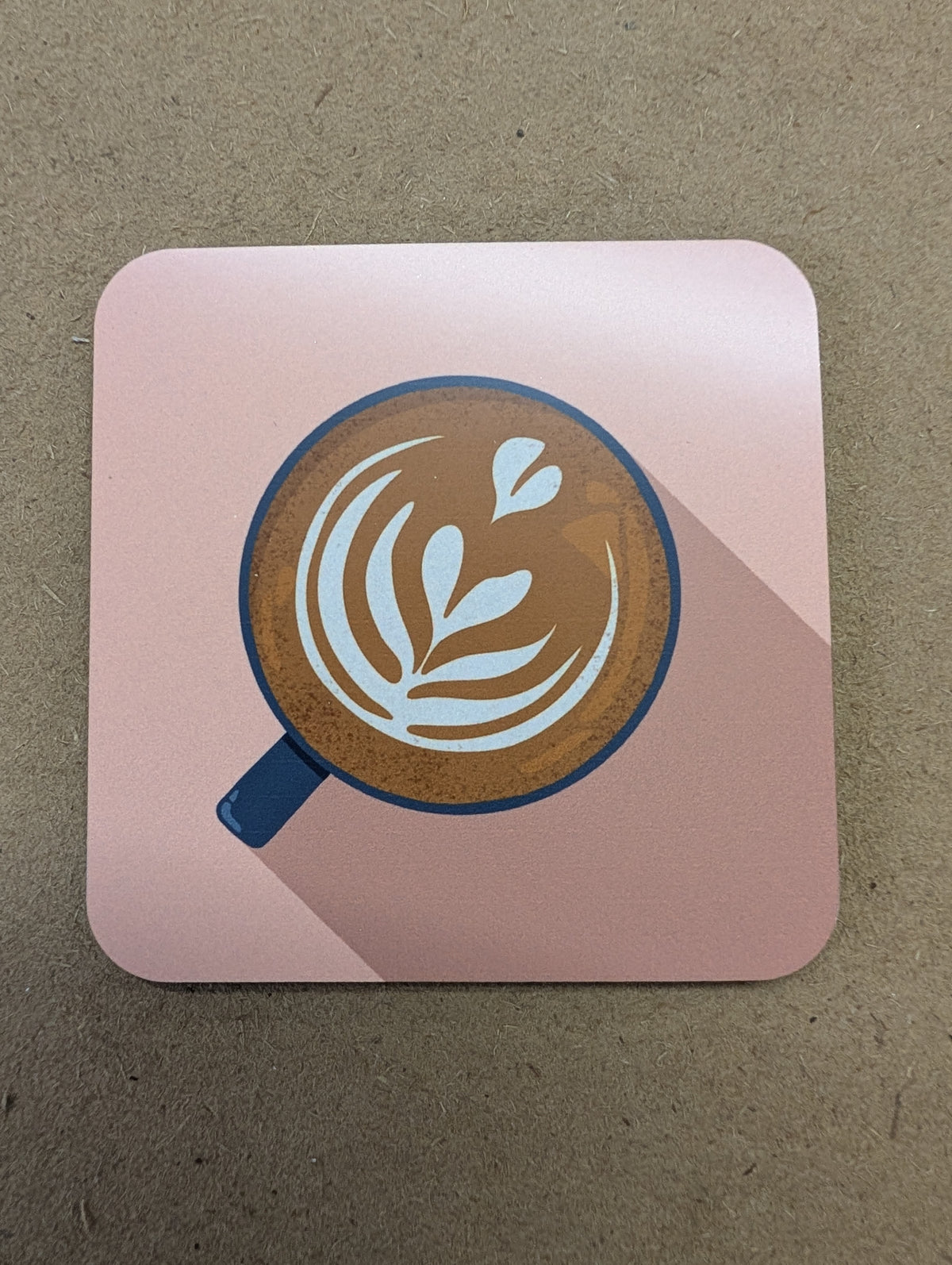 Coaster - 9.5cm Square - matt finish with cork backing