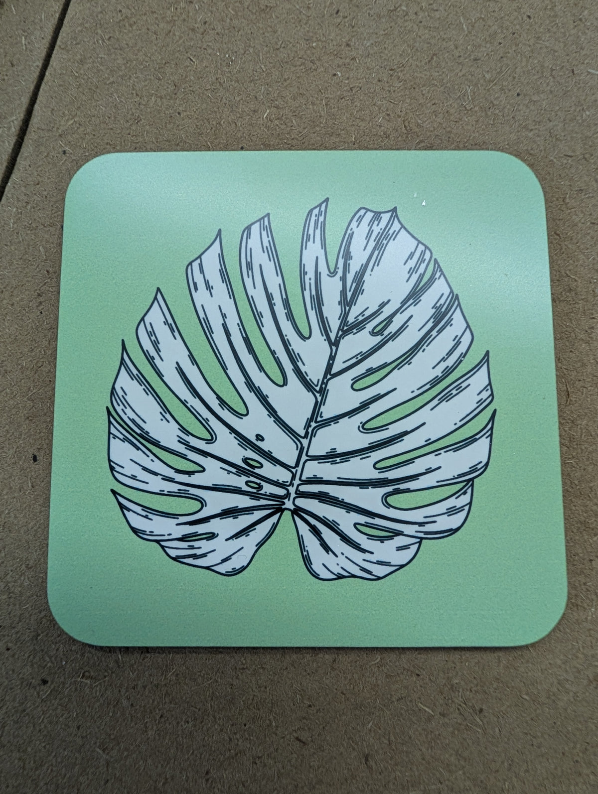 Coaster - 9cm Square - matt finish with cork backing