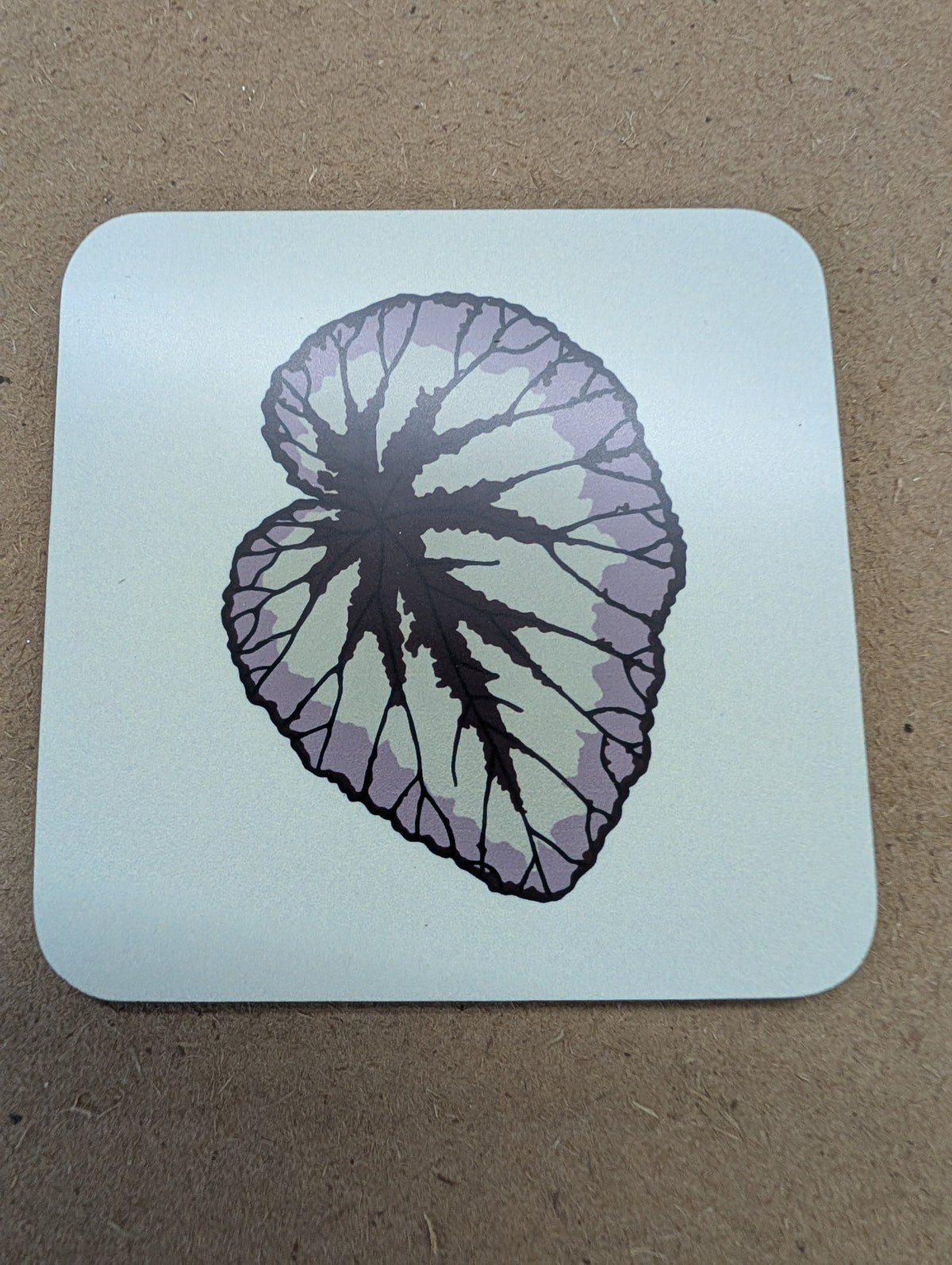 Coaster - 9cm Square - matt finish with cork backing