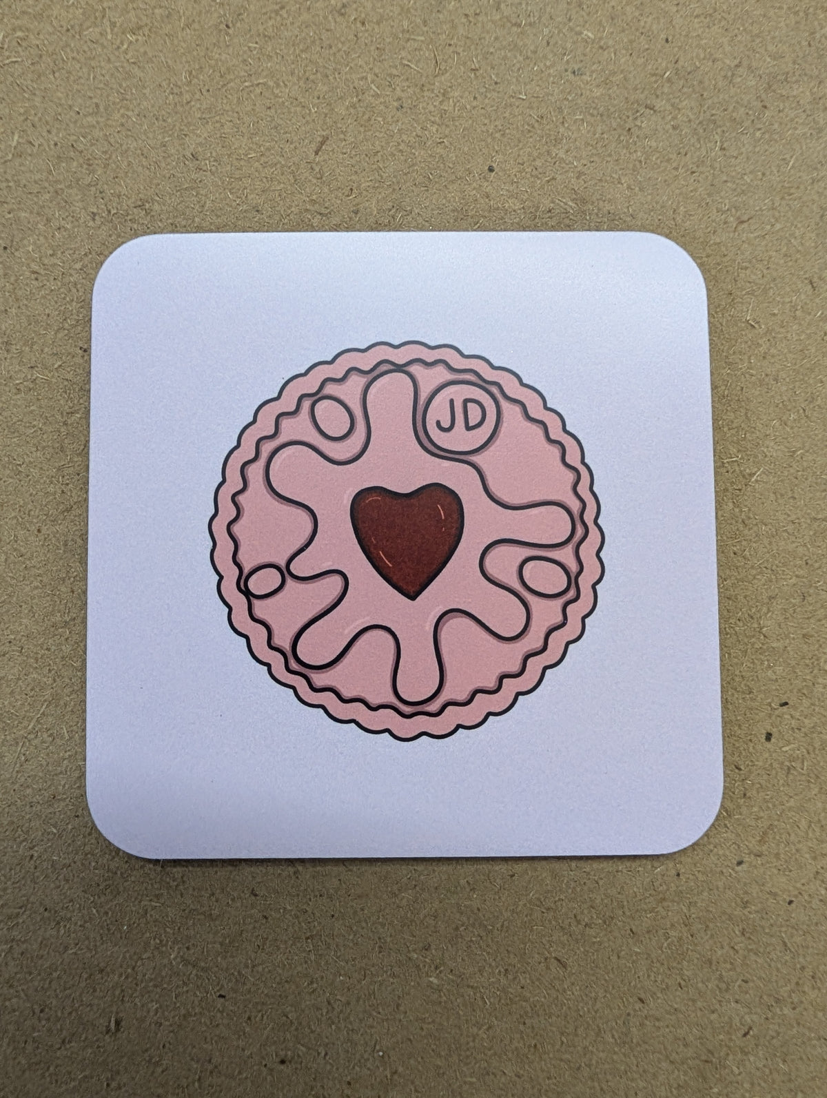Coaster - 9.5cm Square - matt finish with cork backing