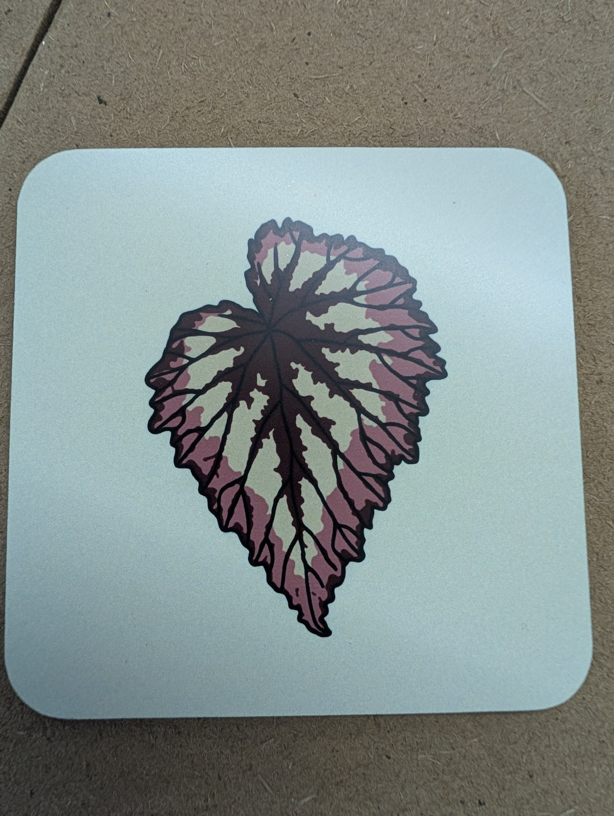 Coaster - 9cm Square - matt finish with cork backing