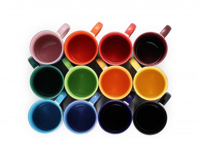 11oz two tone Green mug - artcoasterprinting