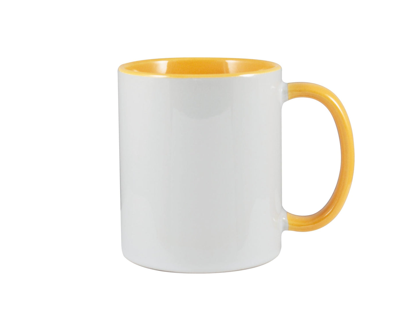 11oz two tone Light Yellow mug - artcoasterprinting