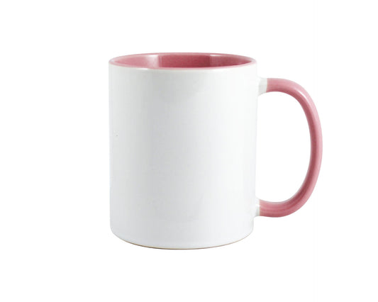 11oz two tone Pink mug - artcoasterprinting