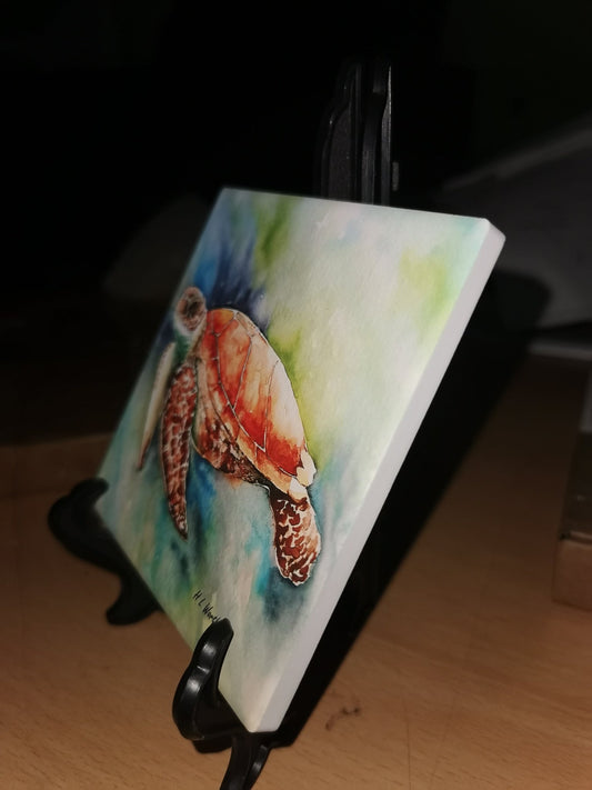square ceramic coaster (10cm) with cork back - Matt Finish - artcoasterprinting